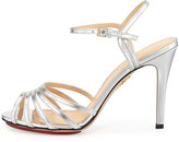 Thumbnail for your product : Charlotte Olympia Gilda Metallic Double-Buckle Strappy Sandal