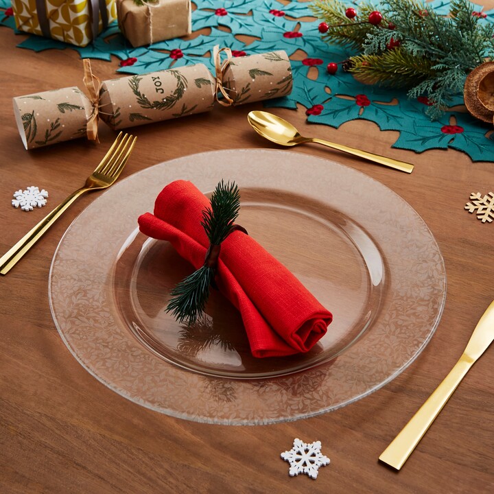 Dunelm Chartwell Glass Charger Plate, 32cm x 32cm x 2.5cm Clear ShopStyle