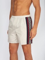 Thumbnail for your product : Gucci GG Print Nylon Swim Shorts - White Multi