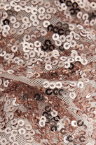Thumbnail for your product : Badgley Mischka Off-the-shoulder Ruched Sequined Tulle Gown