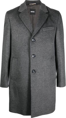HUGO BOSS Gray Men's Wool Coats | ShopStyle