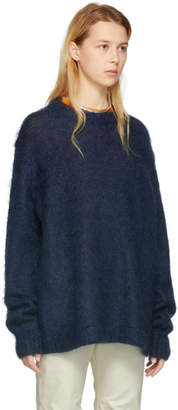 Acne Studios Blue Mohair Maxhi Sweater