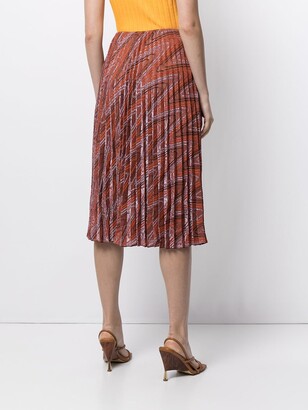 Missoni Stripe-Pattern Pleated Midi Skirt