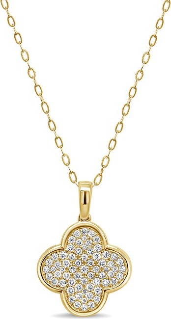 Sabrina Designs 14K 0.50 Ct. Tw. Diamond Clover Necklace