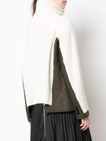 Thumbnail for your product : Sacai Panelled Roll Neck Jumper