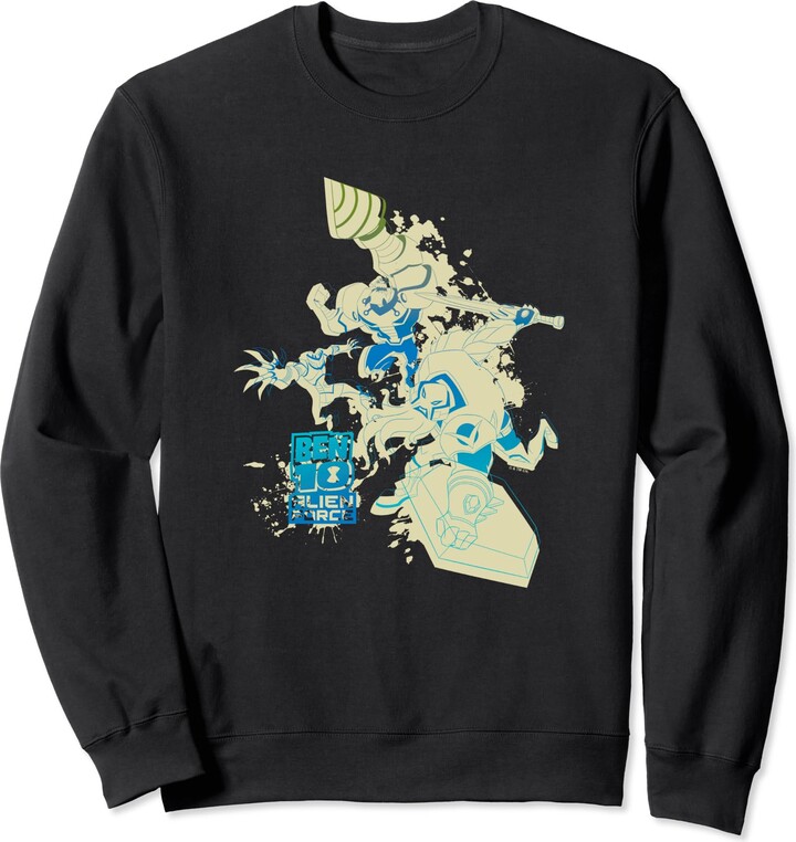 Ben 10 Alien Force Earth & Space Villains Retro Group Shot Sweatshirt