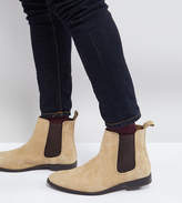 Thumbnail for your product : ASOS Design Wide Fit Chelsea Boots in Stone Suede