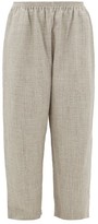 Thumbnail for your product : eskandar Wide-leg Alpaca-blend Tweed Trousers - Light Grey