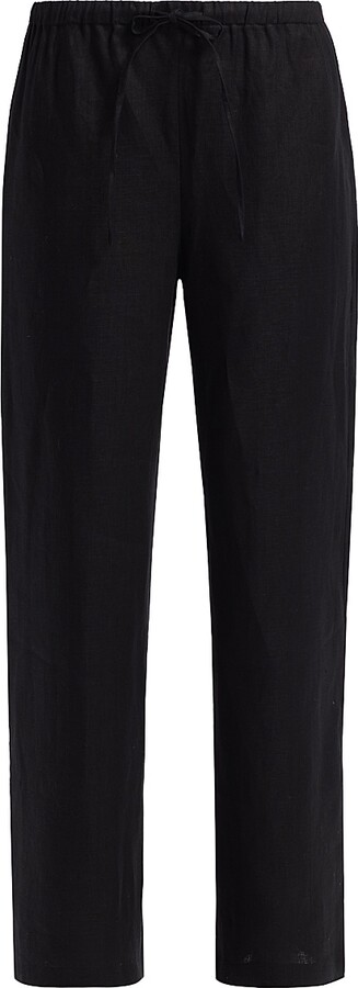 Reformation Women's Olina Linen Pants - Black - Size Large