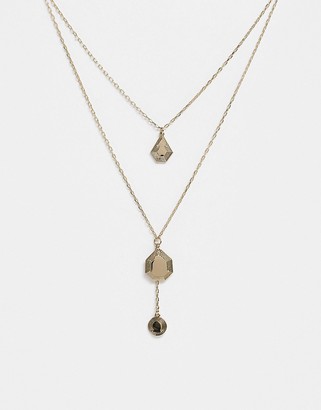 And other stories & layered medallion necklace in gold