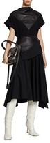 Thumbnail for your product : Proenza Schouler Leather Belt Pleated Wool Skirt