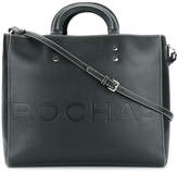 Rochas large contrast stitch tote 