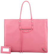 Thumbnail for your product : Balenciaga Giant 12 Nickel Papier A4 Leather Tote Bag, Pink