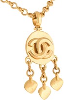 Thumbnail for your product : Chanel Pre Owned 1995 dangle CC pendant necklace