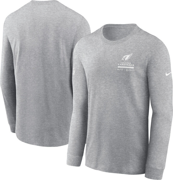 Men's Nike Gray Arizona Cardinals Sideline Performance Long Sleeve T-Shirt