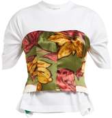 Thumbnail for your product : Junya Watanabe Bustier Cotton T-shirt - Womens - White Multi