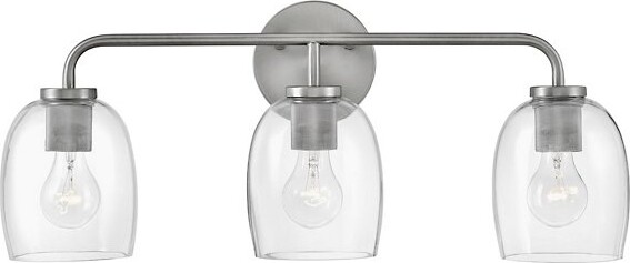 Lark Percy Vanity Light in Clear Size: 3 light