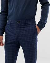 Thumbnail for your product : Jack and Jones skinny suit pants in blue check