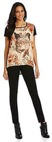 Thumbnail for your product : Vince Camuto Watercolor Leopard Graphic Tee