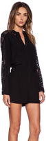 Thumbnail for your product : Zimmermann Crepe Lace Panel Playsuit
