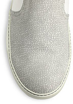 Thumbnail for your product : Lanvin Crackle-Printed Leather Slip-On Sneakers