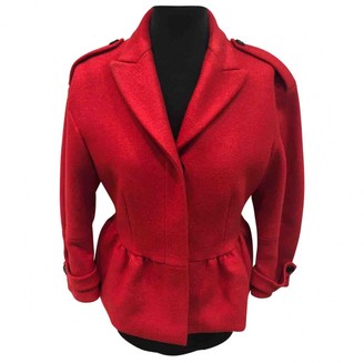 Burberry Red Wool Coat for Women