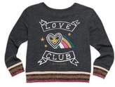 Thumbnail for your product : Spiritual Gangster Todder's, Little Girl's & Girl's Love Club Crew Graphic Sweatshirt