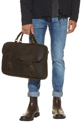 barbour wax leather briefcase