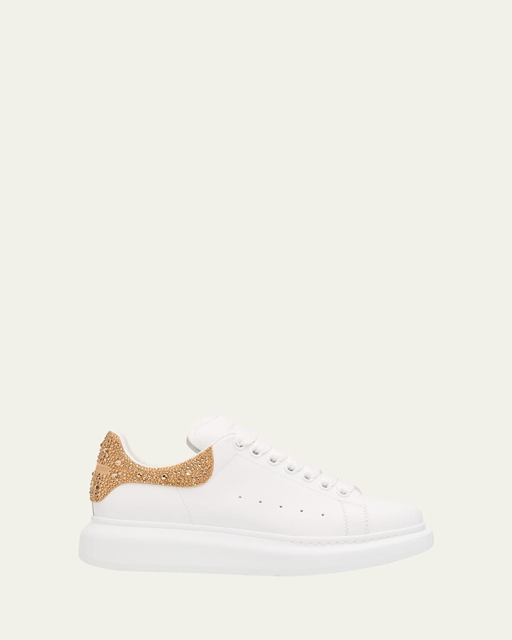 Alexander McQueen Snakeskin-Print Leather Oversized Low-Top Sneakers