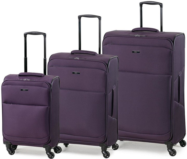 Rock Luggage Ever-Lite 4-Wheel Suitcases 3 Piece Set Purple - ShopStyle