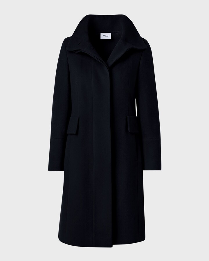 Akris Punto Duffle Knee-Length Wool Coat