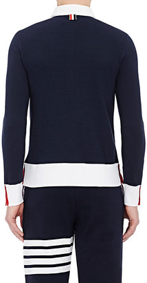 Thom Browne Men's Piqué Long-Sleeve Polo Shirt