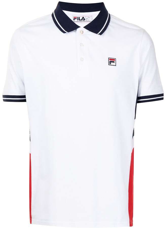 Fila Logo-Patch Cotton Polo Shirt - ShopStyle