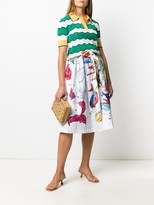 Thumbnail for your product : Stella Jean Zodiac Print Midi Skirt
