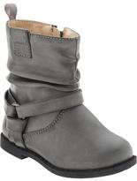 Thumbnail for your product : Old Navy Faux-Leather Slouchy Boots for Baby