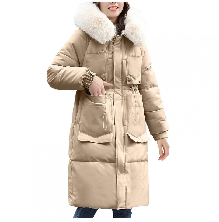 KaloryWee Winter Sale Clearance Coats Women Warm Zipper Open Hoodies Sweatshirt Long Coat Jacket Tops Outwear