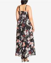 Thumbnail for your product : City Chic Trendy Plus Size Lace-Trim Maxi Dress