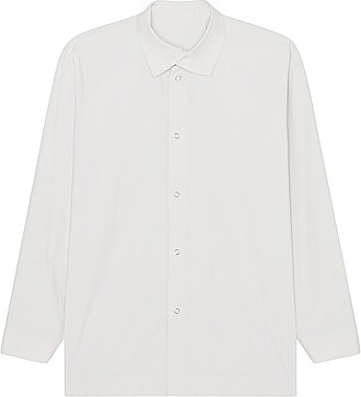Issey Miyake Men's White Long Sleeve Shirts