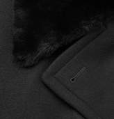 Thumbnail for your product : Dunhill Wool-blend And Shearling Coat - Black