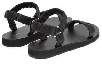 The Row Egon Nappa Leather Sandals - Womens - Black
