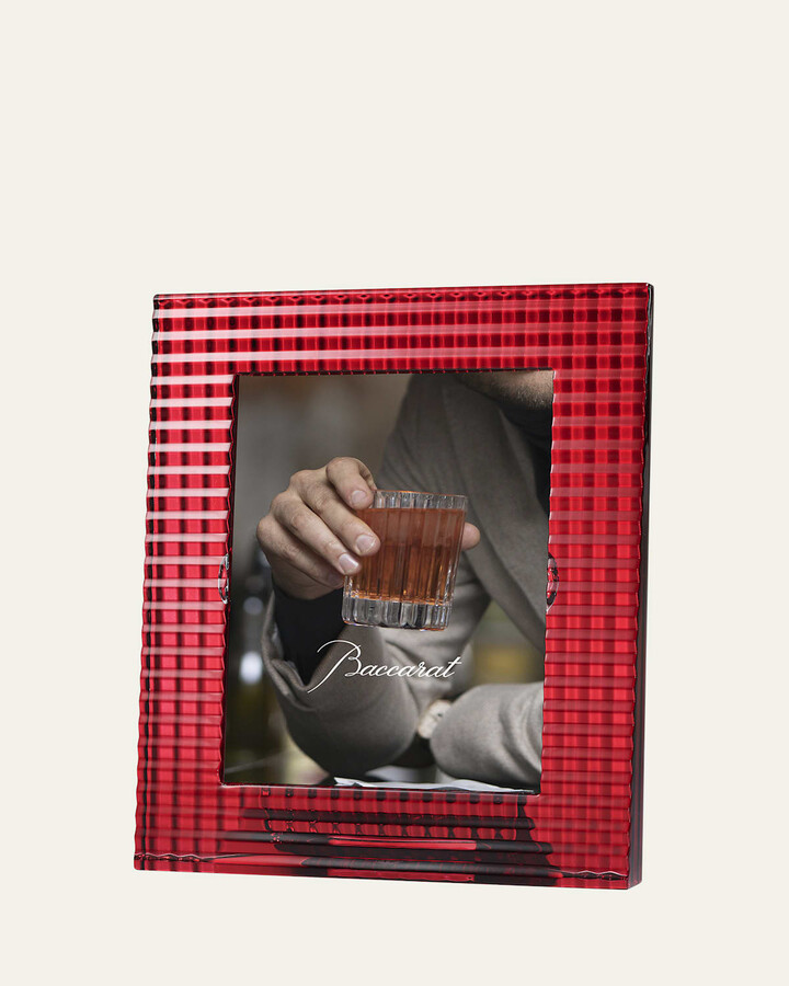 Baccarat Eye Red Crystal Frame, 5" x 7"