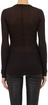 Thumbnail for your product : Rick Owens Women's Rib-Knit Long-Sleeve T-shirt-BLACK