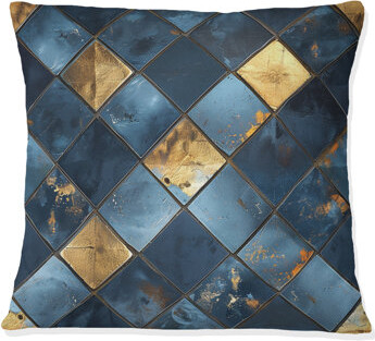 Square Glam II - Glam Throw Pillow