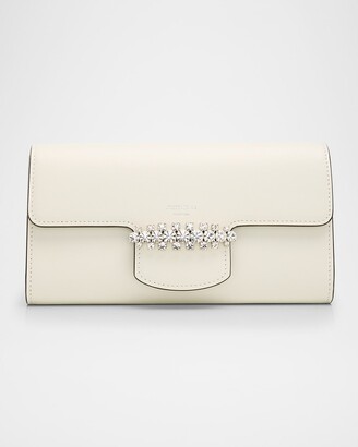 Jimmy Choo Skylar clutch in butter-colored leather - ShopStyle