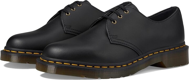Dr. Martens 1461 Vegan 3-Eye Gibson Lace up casual Shoes Black : UK 3 (US Men's 4 - Women's 5) Medium, Synthetic