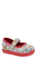 Thumbnail for your product : Toms 'Tiny - Inked Floral' Mary Jane Flat (Baby, Walker & Toddler)