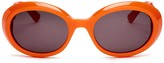 Thumbnail for your product : Moschino Cutout Logo Oval Sunglasses, 52mm