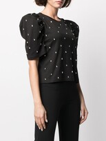 Thumbnail for your product : Giuseppe di Morabito Gemstone-Detailed Draped-Sleeve Blouse