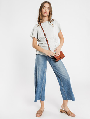 Articles of Society Sophie Wide Leg Jeans in Mid Authentic Blue Denim