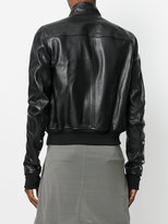 Thumbnail for your product : Rick Owens cropped leather bomber jacket